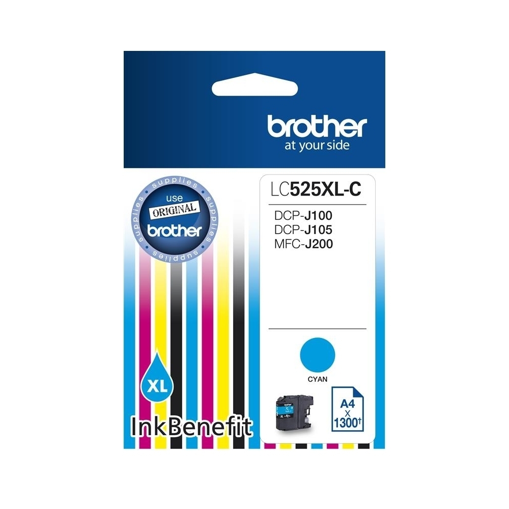 Brother LC-525XLC оригинална касета, циан