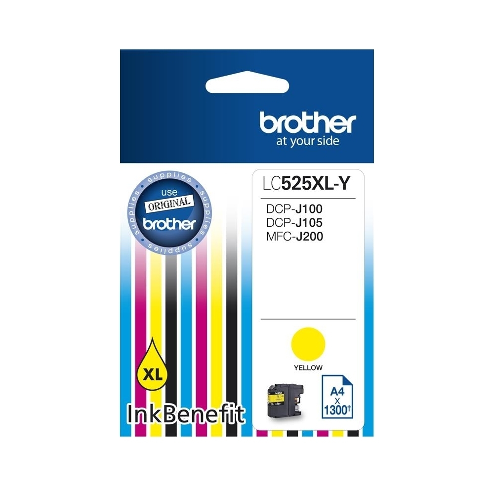 Brother LC-525XLY оригинална касета, жълт