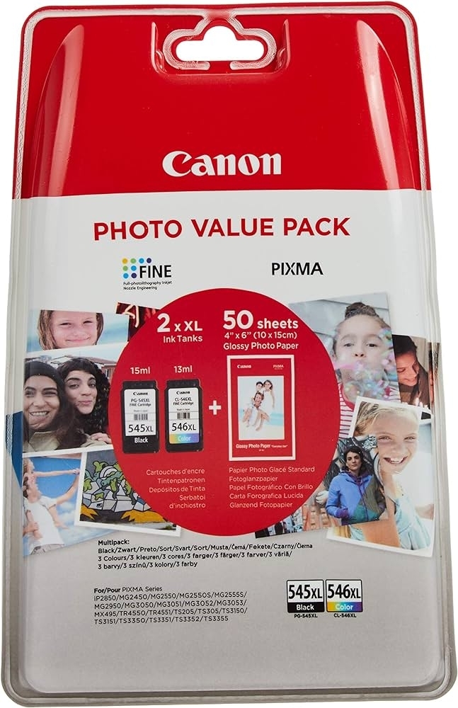 Canon 8286B006 / PG545XLCL546XL комплект оригинални мастилници и фото хартия GP-501