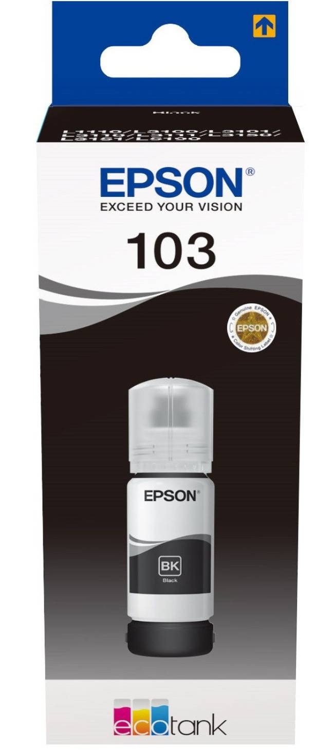 Epson C13T00S14A / 103 оригинално мастило, черен