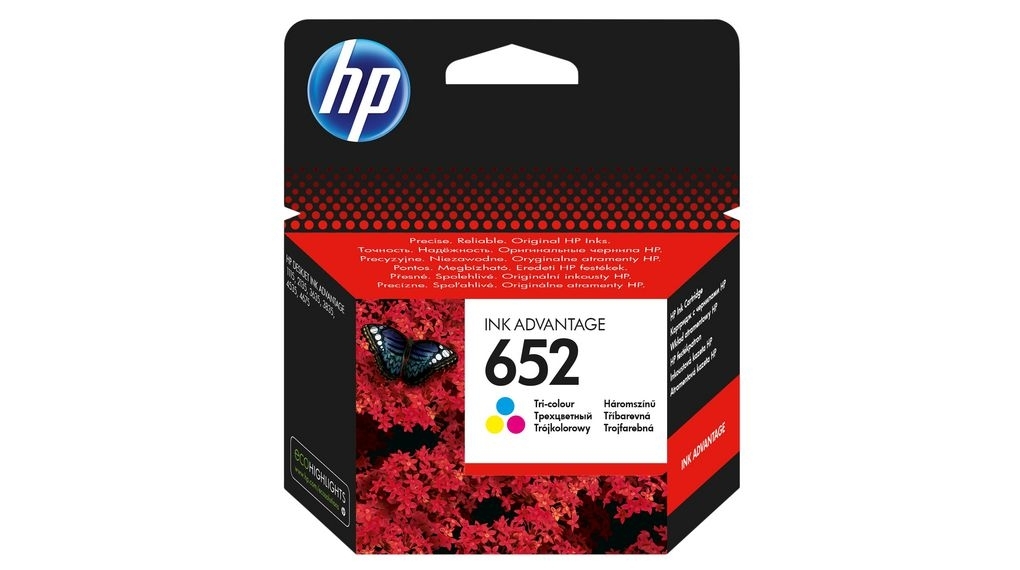 HP 652 (F6V24AE) оригинална мастилница, цветна