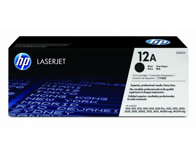 HP Q2612A / 12A оригинална тонер касета, черен