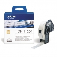 Brother DK-11204 Multi Purpose Labels, 17mmx54mm, 400 labels per roll (Black on White)